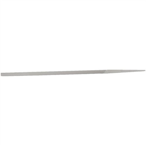 The Grobet USA 8" Pillar Extra Narrow File offers precision filing with safe edges, ideal for intricate gunsmithing and metalwork in tight spaces.