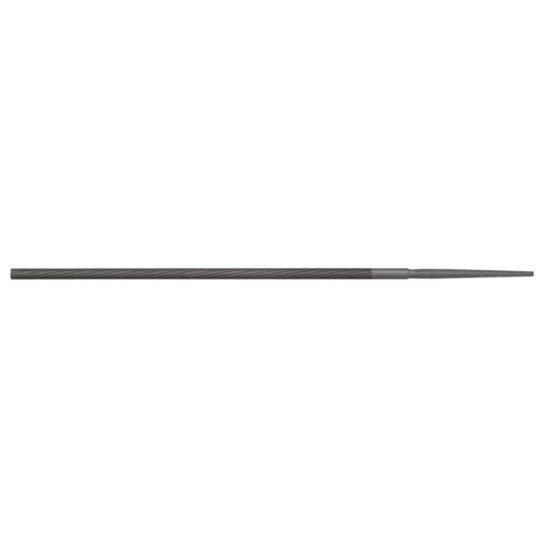 The SWISS PATTERN PARALLEL ROUND FILE offers precise metal removal and adjustment for screw, pin, and scope mount holes, ideal for tight curves and .45 auto barrel lugs.