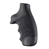 The Hogue Monogrips provide a solid, ergonomic grip with finger grooves, recoil absorption, and a stippled surface for secure handling without clothing wear.