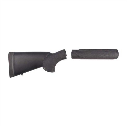 Experience superior grip and durability with HOGUE's Overmolded Shotgun Stock & Forend Set, featuring a rubber-coated finish and recoil-cushioning for added comfort.