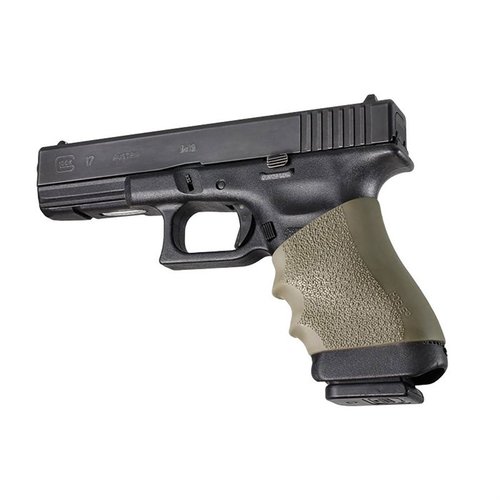 Enhance your shooting experience with the HOGUE Semi-Auto Handall Grip, featuring a non-slip design, finger grooves, and soft rubber for maximum comfort and control.