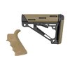 Upgrade your AR-15 with Hogue's 2 Piece Kit, featuring a comfortable finger grooved grip and a collapsible buttstock for a secure, snag-free fit.