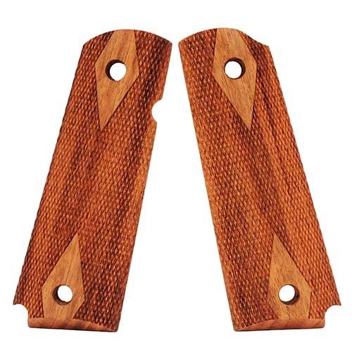 Enhance your Colt 1911 with Hogue's Goncalo Checker Panels, offering superior grip, durability, and a classic aesthetic for improved handling and style.