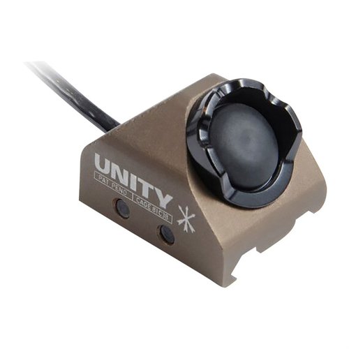 The Unity Tactical Hot Button offers ergonomic 45-degree activation, secure rail attachment, and a compact design for enhanced control of weapon-mounted lights and lasers.