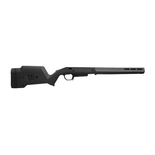Upgrade your Ruger American with the Magpul Hunter Stock for adjustable length of pull, M-LOK compatibility, and reliable STANAG magazine support.