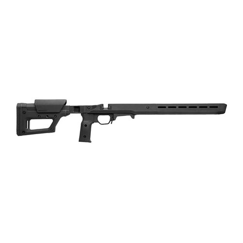 The MAGPUL Pro 700 Lite SA stock offers lightweight construction, adjustable comb height, LOP, and a versatile design for enhanced shooting performance.