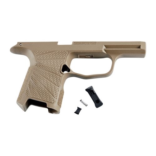 Enhance your SIG-SAUER P365/P365 XL with Wilson Combat's grip module, featuring improved ergonomics, superior grip traction, and compatibility with various lights.