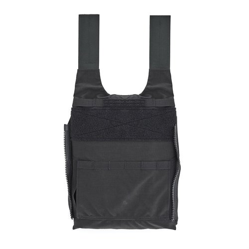 The LV-119 OVERT Rear Plate Bag offers scalable design, Recovery Handle integration, minimal MOLLE, and comms cable routing for versatile use in various environments.