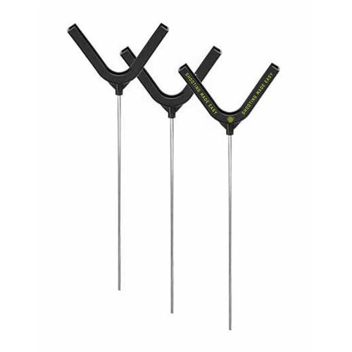 The Shooting Made Easy Clay Target Holder 3 Pack is durable, stakes firmly in the ground, and ensures high visibility for optimal target reaction during shooting.