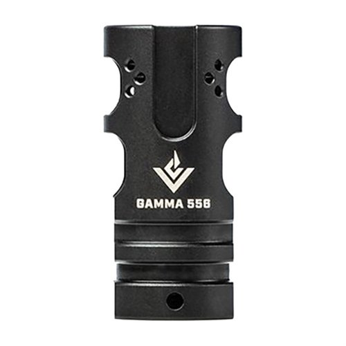The AERO Precision GAMMA 556 muzzle brake reduces recoil and muzzle rise, enhancing shooter control and speed for 10.5-18.5" barrels with advanced engineering.