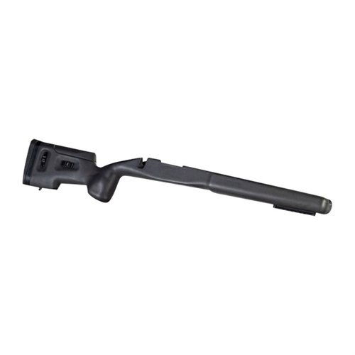 The TFM Aerograde Carbon Fiber Chassis offers unmatched performance with adjustable features, integrated bedding pillars, and a lightweight design for Rem 700 actions.