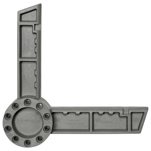The Midwest Industries Pistol Caliber Carbine for Glock® Receiver Block securely locks firearms for maintenance, fits multiple calibers, and features high-strength polymer construction.