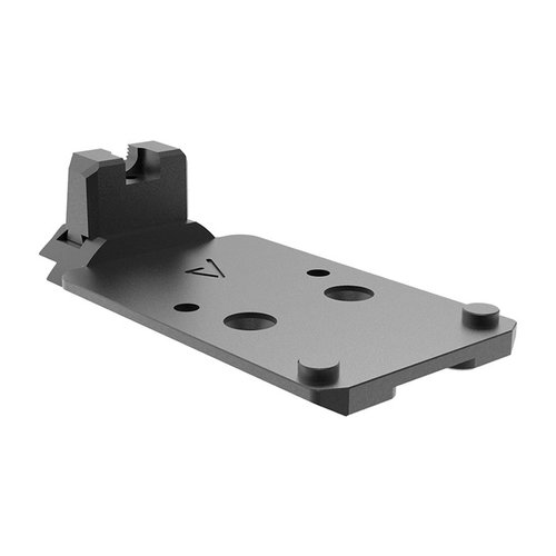 Enhance your 1911 DS with AOS Mounting Plates, featuring billet steel construction, optimal optic height, integral rear sight, and complete mounting screws.