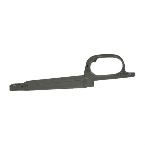 Lightweight Oberndorf bottom metal by Snowy Mountain Rifles, crafted from 6061 aluminum, ensures reliable feeding for larger calibers and fits Remington 700 actions.