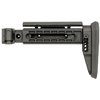 The AK ALPHA Series Folding Stock offers adjustable cheek piece, heavy-duty steel construction, 5-position locking, and compatibility with 1913 rail adaptors.