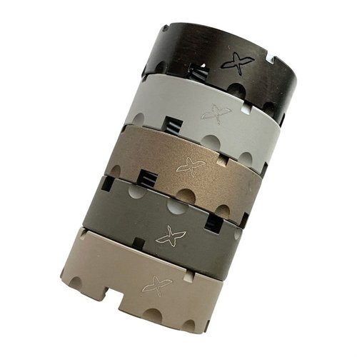 The A5 Castle Nut by Forward Controls Design is 0.1" longer, features deeper staking notches, and ensures compatibility with Vltor A5 systems for reliable performance.