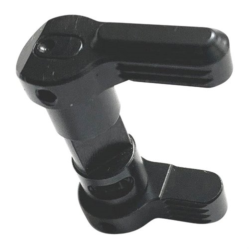 The AR-15 AMBI Safety Selector features robust construction, offset Q levers for easy grip transition, and precision tolerances for reliable performance.
