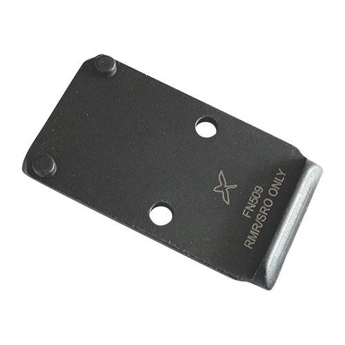 The OPF-FN509T, RMR is a robust steel optic mounting plate for FN 509 Tactical, ensuring compatibility, co-witnessing, and easy installation with included hardware.