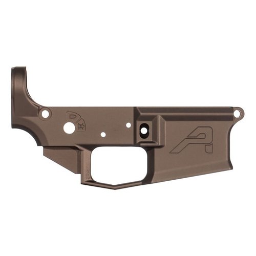 The Aero Precision M4E1 Stripped Lower Receiver offers a robust design, integral triggerguard, flared magwell, and compatibility with mil-spec AR-15 parts.