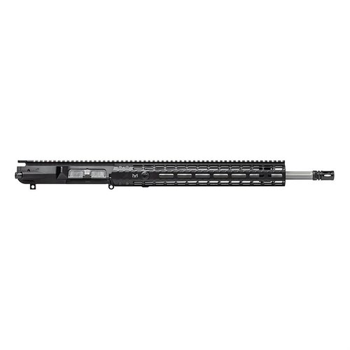 The M5E1 308 Winchester Upper features a Gen 2 Enhanced Handguard, 18" fluted barrel, quick disconnect sling sockets, and is precision machined from 7075 T6 aluminum.