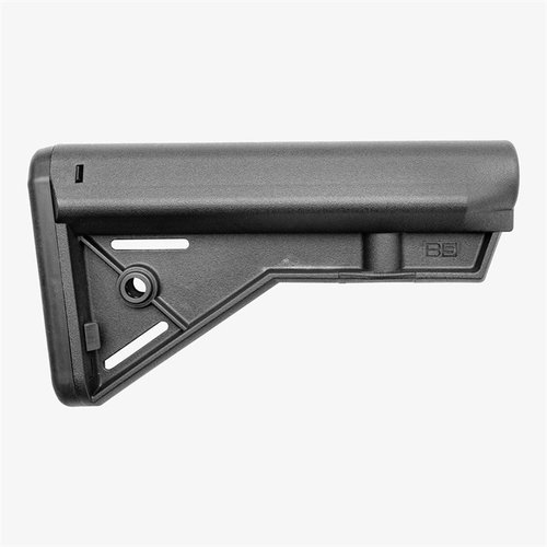 The B5 Systems AR-15 Bravo Stock offers ergonomic cheek weld, anti-rotational QD sling mounts, and a cushioned buttpad, all made from Mil-Spec materials.