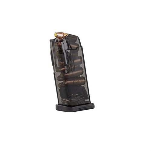The ETS Translucent Magazine for Glock 26 offers visibility, reliability, drop-free design, easy cleaning, and unmatched durability with advanced polymer construction.