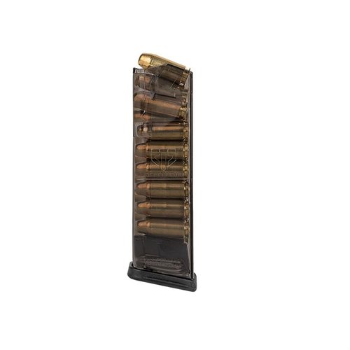 The ETS Translucent Glock 22 magazine offers visibility, reliability, drop-free design, easy cleaning, and unmatched durability with advanced polymer construction.