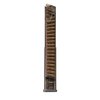 The SIG SAUER 320 40-RD magazine features extreme impact resistance, is chemically resistant, and has a translucent body for easy ammo visibility, ensuring durability.