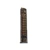 The SIG SAUER 320 30-RD magazine offers extreme impact resistance, interchangeable base plates, and a translucent body for ammo visibility, backed by a lifetime warranty.