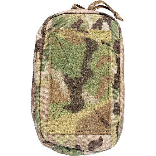 The E&E Vertical Pouch by Grey Ghost Gear offers essential storage with 5 internal pockets, chem light loops, and a clear map window, perfect for emergencies.