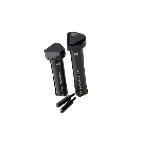 The Strike Industries AR-15 Shift Pins offer tool-less assembly, quick detach features, and enhanced corrosion resistance for effortless disassembly and secure locking.