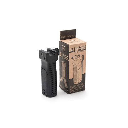 The Strike Bipod Grip combines a firm grip and stable bipod in a lightweight, durable design, perfect for quick deployment on 1913 Picatinny rails.