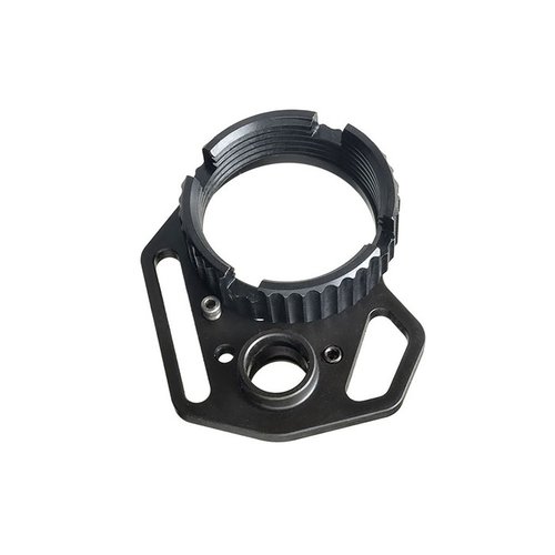 Upgrade your AR with the Strike Industries Multi-Function End Plate and Anti-Rotation Castle Nut, featuring anti-rotate QD socket, multiple sling options, and no peening required.