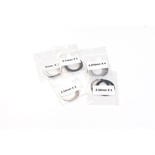 Ensure precise alignment and timing of your muzzle devices with the reusable Strike Industries AR Shim Set, available for .223/5.56 or .308, made of durable SUS 304 stainless steel.