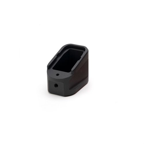 Enhance your GLOCK™ G17 with the Strike Industries Aluminum Extended Mag Plate, adding 5 rounds, low drag design, and robust aluminum construction for reliability.