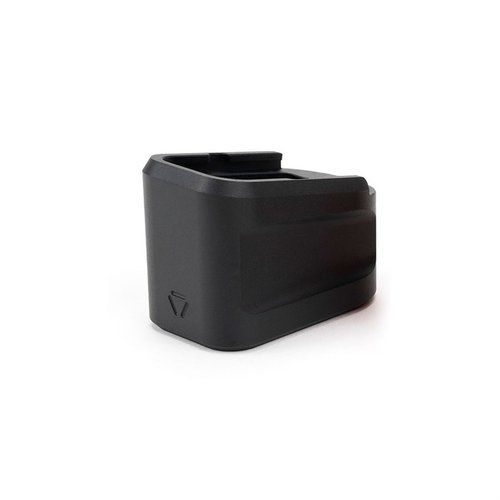 Enhance your GLOCK™ G19 with the Strike Industries Aluminum Extended Mag Plate, adding 5 rounds, a low drag design, and robust aluminum construction for reliability.