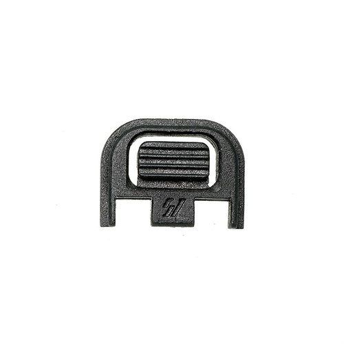 The Strike Industries Polyflex Slide Plate offers tool-free installation, one-piece polymer construction, and compatibility with GLOCK™ GEN1-5 models for easy maintenance.