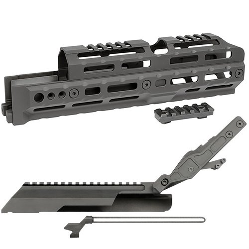 The Midwest Industries AK Alpha Series M-LOK Handguard offers flexible configurations, lightweight 6061 aluminum construction, and a lifetime warranty.