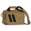 The Savior Specialist Mini Range Bag offers cushioned pistol compartments, detachable magazine pouches, and a lockable design, perfect for professionals on the go.