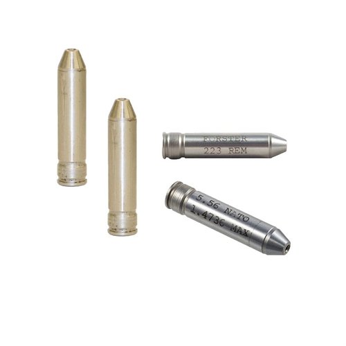 Ensure precision and safety with the Forster Essential AR-15 Headspace Gauge Set, featuring .223 Go, No Go, and 5.56 gauges for optimal firearm performance.
