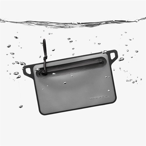 The Magpul DAKA Waterproof Window Pouch features a rugged YKK zipper, durable 550 paracord pull, and a translucent panel for easy contents identification.