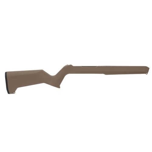 Upgrade your Ruger® 10/22® with the lightweight MOE® X-22 Stock, featuring M-LOK slots, ergonomic design, and interchangeable barrel trays for optimal versatility.