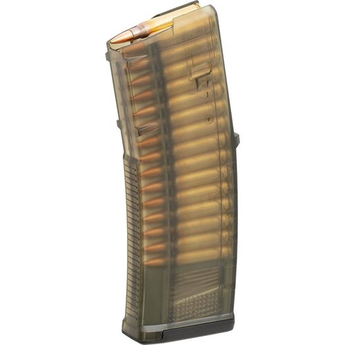 The MAGPUL TMAG 30 GEN M3 offers unmatched reliability, a translucent design for round count visibility, and enhanced grip for quick magazine changes.