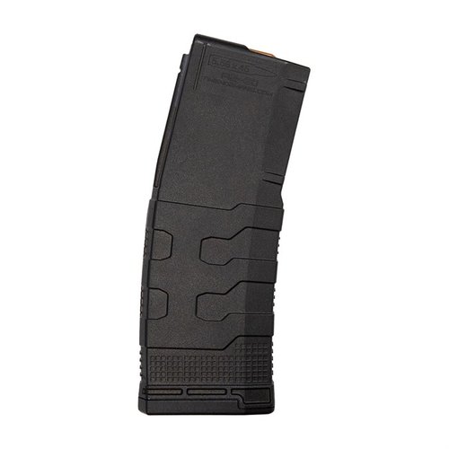 The Amend2 AR-15 MOD-3 magazine features a 30-round capacity, durable glass reinforced nylon, enhanced grip, and a self-lubricating follower for smooth performance.