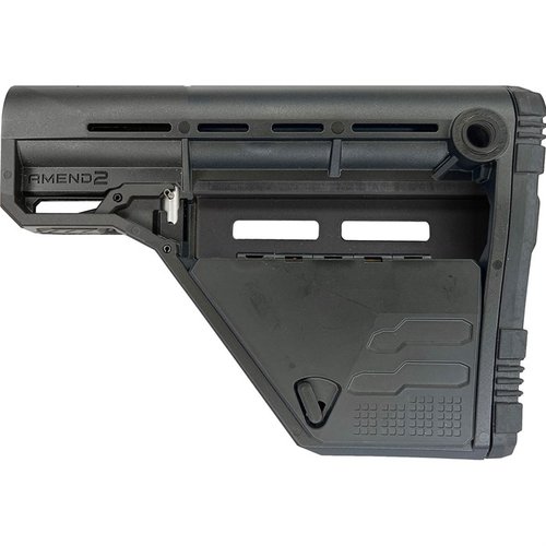 The Amend2 AMS Modular Stock offers customizable storage, high strength polymer construction, and a secure fit, perfect for all your mission needs.