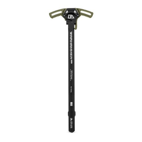 Upgrade your AR-15 with the Breek Arms WARHAMMER MOD2 ambi charging handle for enhanced usability, reduced gas blowback, and durable 7075 aluminum construction.