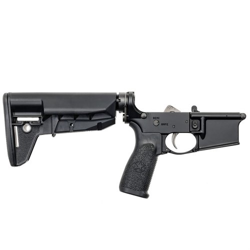 The BCM AR-15 Widebody Lower Receiver features a BCM Mod 2 SOPMOD stock, PNT trigger, and durable 7075-T6 aluminum construction, ensuring reliability and performance.