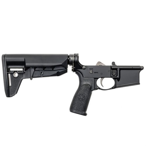 The BRAVO COMPANY AR-15 Widebody Lower features a BCM Mod 2 SOPMOD stock, MK2 RMS for recoil mitigation, and durable 7075-T6 aluminum construction.