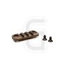 Enhance your Geissele HK SMR with this 2-Hole, 3-Slot Accessory Rail, crafted from milspec-anodized aluminum for durability and compatibility with 1913 Picatinny accessories.