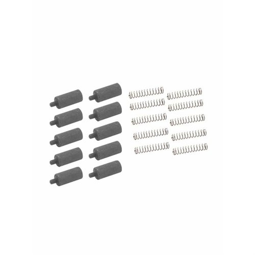 The LUTH-AR Buffer Retainer with Spring 10 Pack is Mil-Spec, features a manganese phosphate finish, and is perfect for keeping your AR buffer secure under tension.